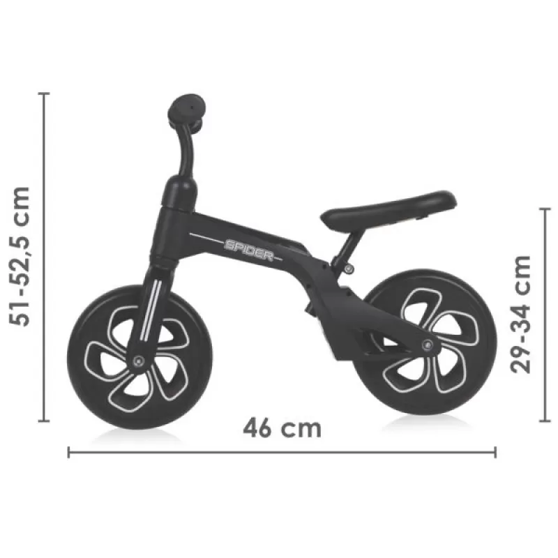 Balance bike Spider Black 