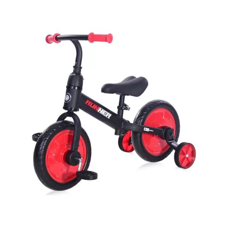 Balance bike Runner 2u1 Black&Red 