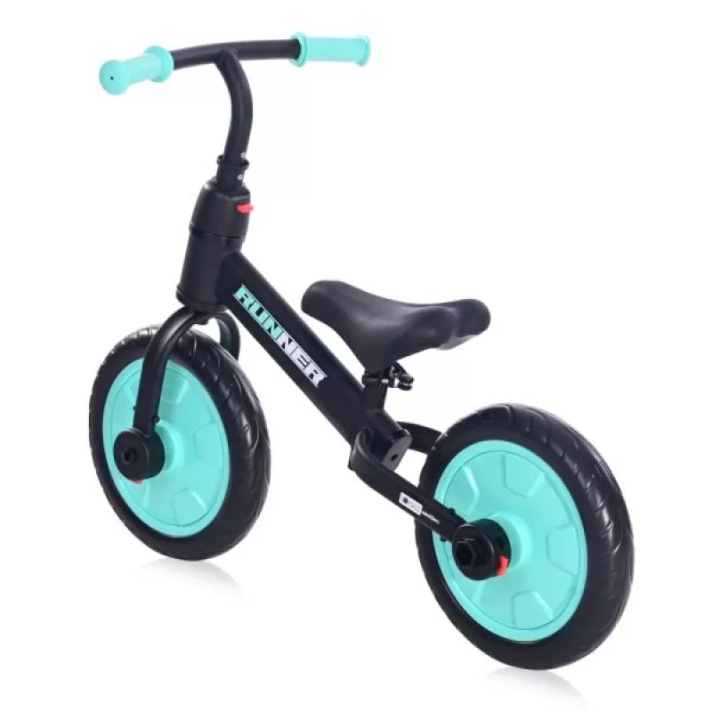 Balance bike Runner 2u1 Black&Tourquoise 