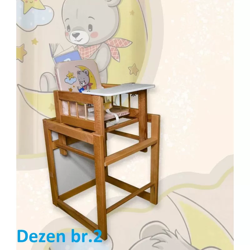 Drvena hranilica 2u1 sa stolom 