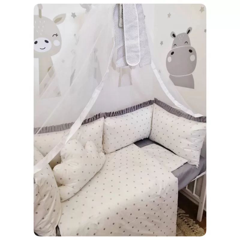 Posteljina Grey Dots 