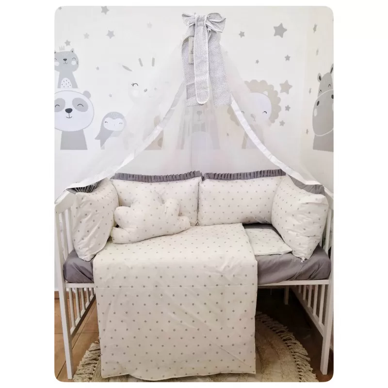 Posteljina Grey Dots 