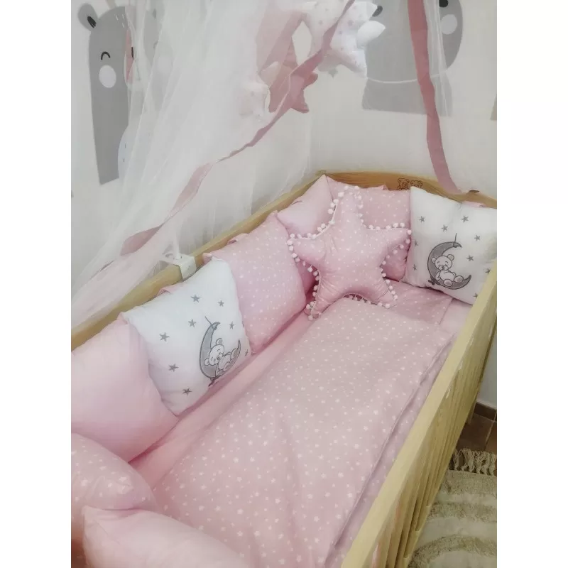 Posteljina pink Bear 
