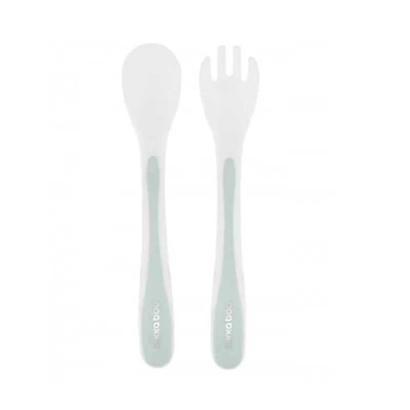 Kikka Boo set kašika i viljuška Mint 