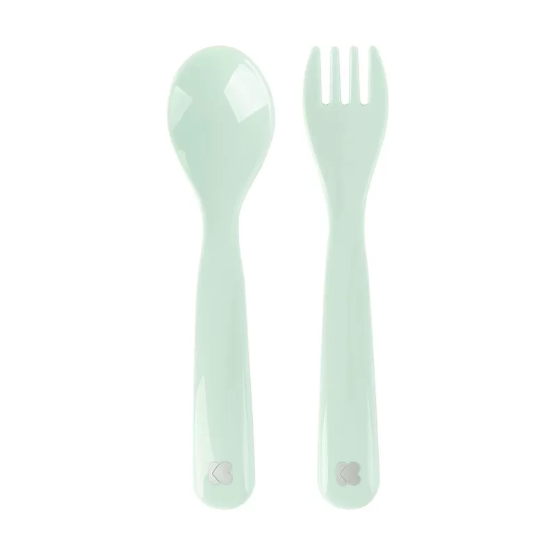 Kikka Boo set kašika i viljuška Gloosy Mint 