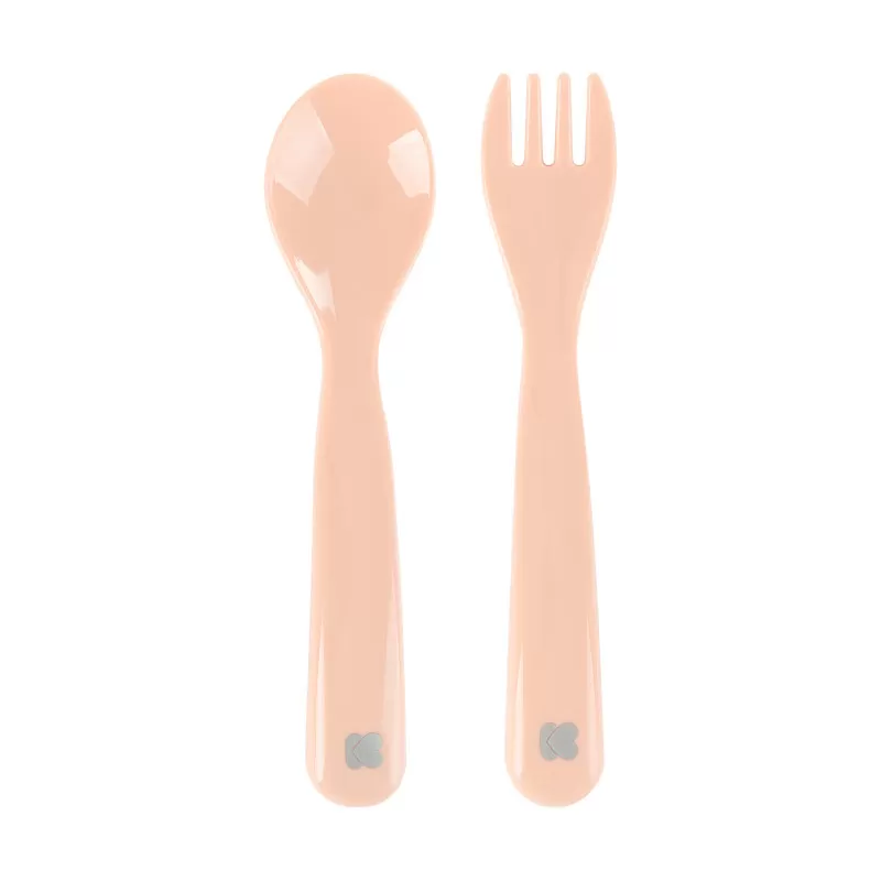 Kikka Boo set kašika i viljuška Gloosy Pink 