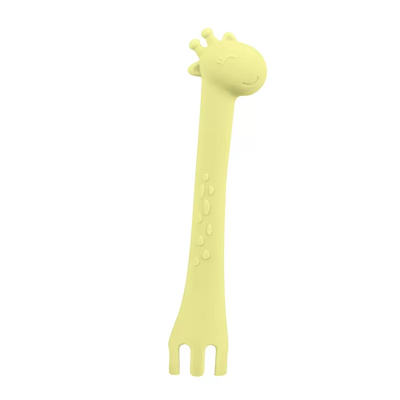 Kikka Boo silikonska kašika Giraffe Yellow 