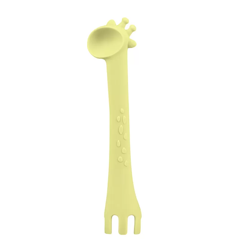 Kikka Boo silikonska kašika Giraffe Yellow 