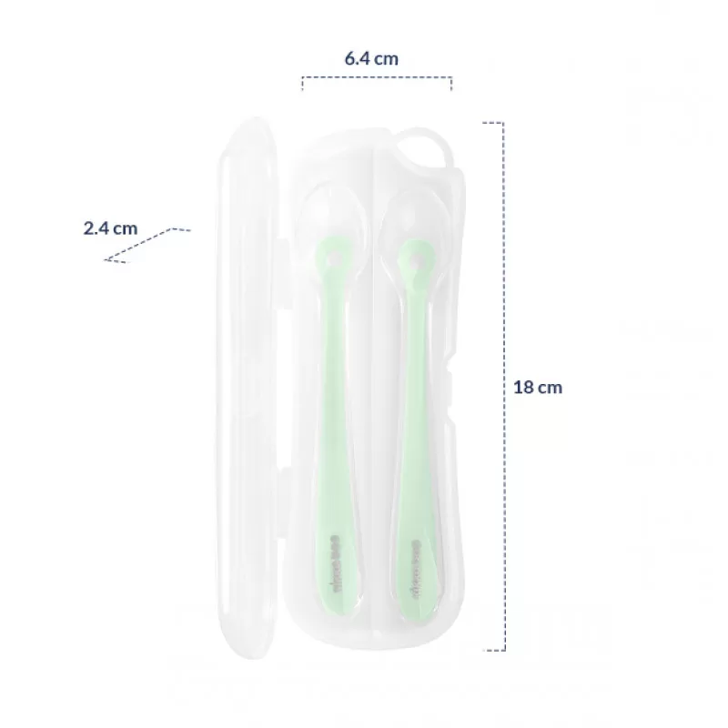 Kikka Boo silikonska kašika u kutiji 2pack Mint 
