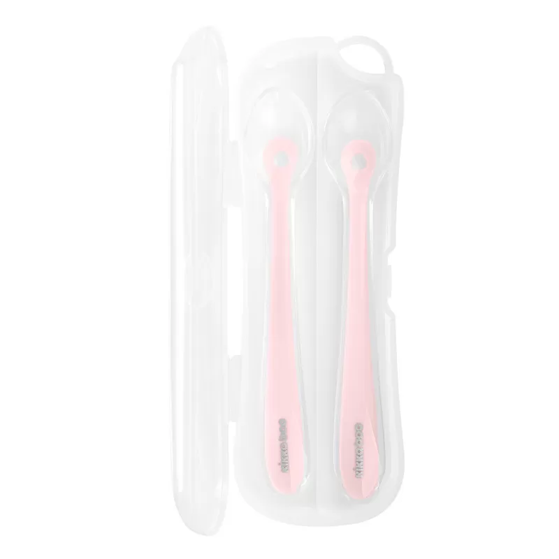 Kikka Boo silikonska kašika u kutiji 2pack Pink 