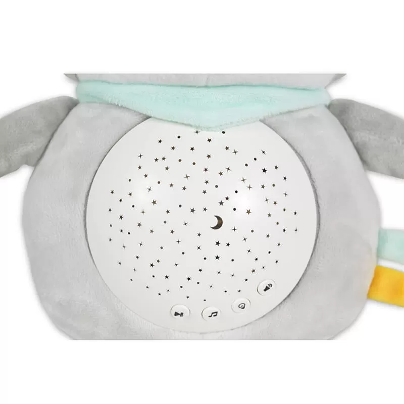 Snuggly noćna lampa i projektor sa belom bukom Racoon 