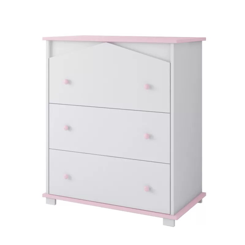 Komoda za bebe Domek - Pink 