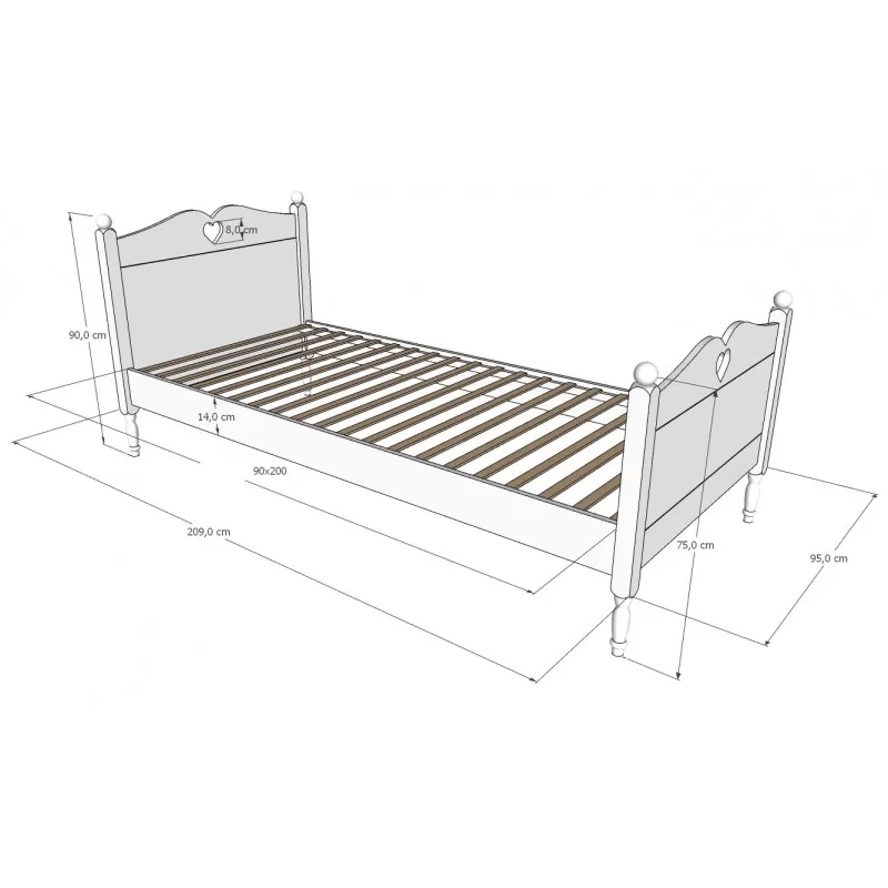 Krevet BELLA Classic 200x90cm 