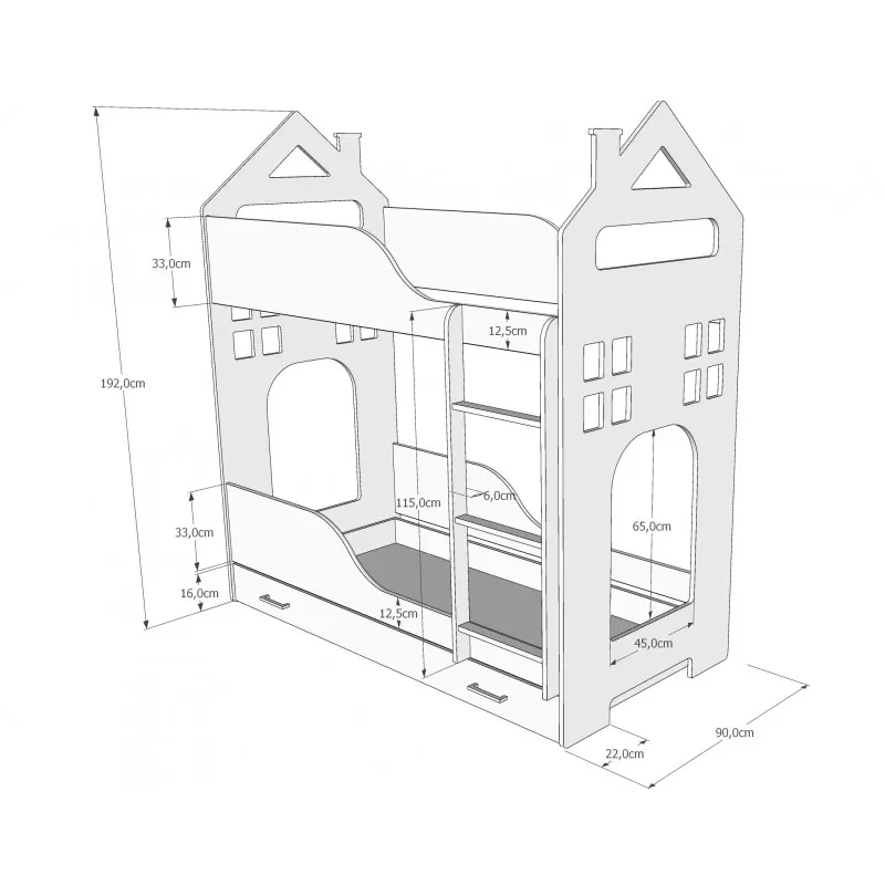 Krevet Domek White 