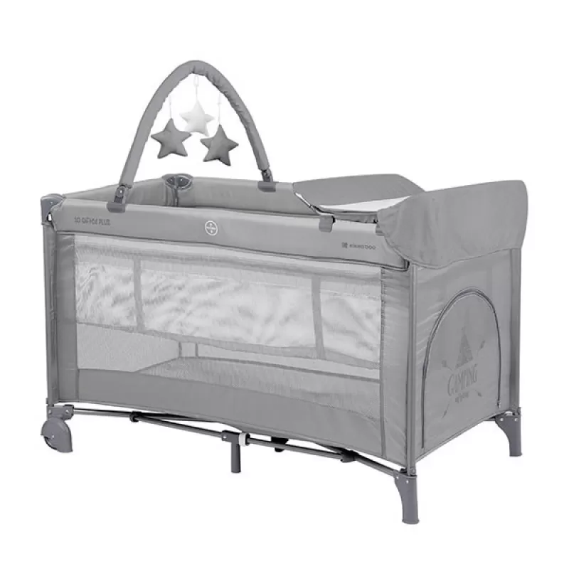 Prenosni krevetac Kikka Boo SoGifted PLUS-2 nivoa Grey 