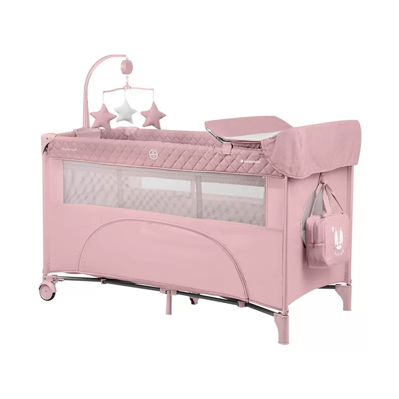 Prenosni krevetac Nighty Night Pink – 2 nivoa 