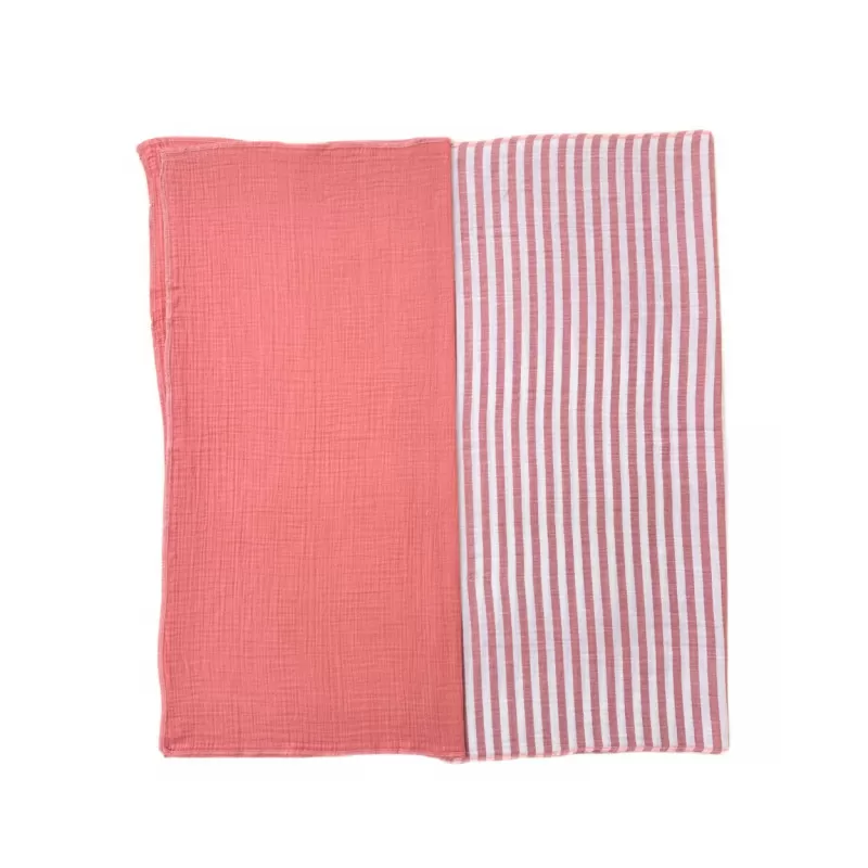 Višenamenska pelena od muslina roze prugice 2/1 