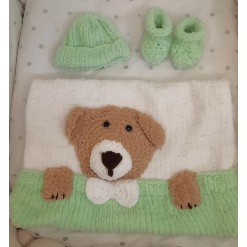 Set za bebu Bear knitted 