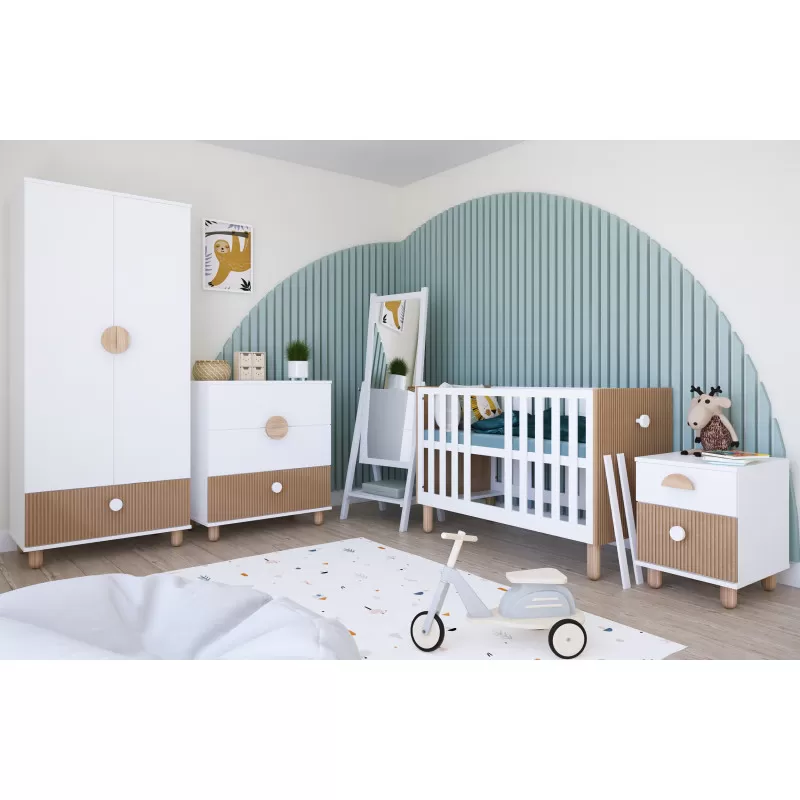 Krevetić LOFT Natur-White 