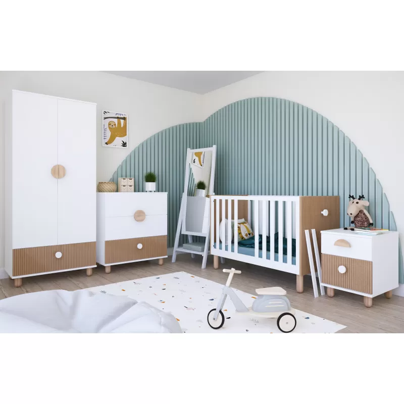 Krevetić LOFT Natur-White 