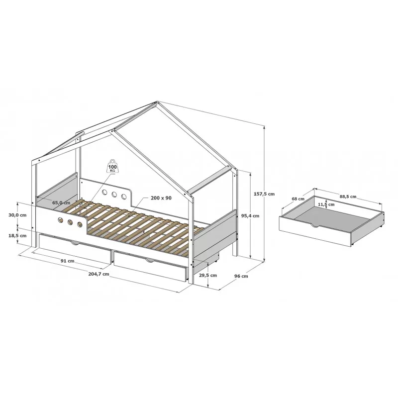 Krevet Bela Home 200x90cm 